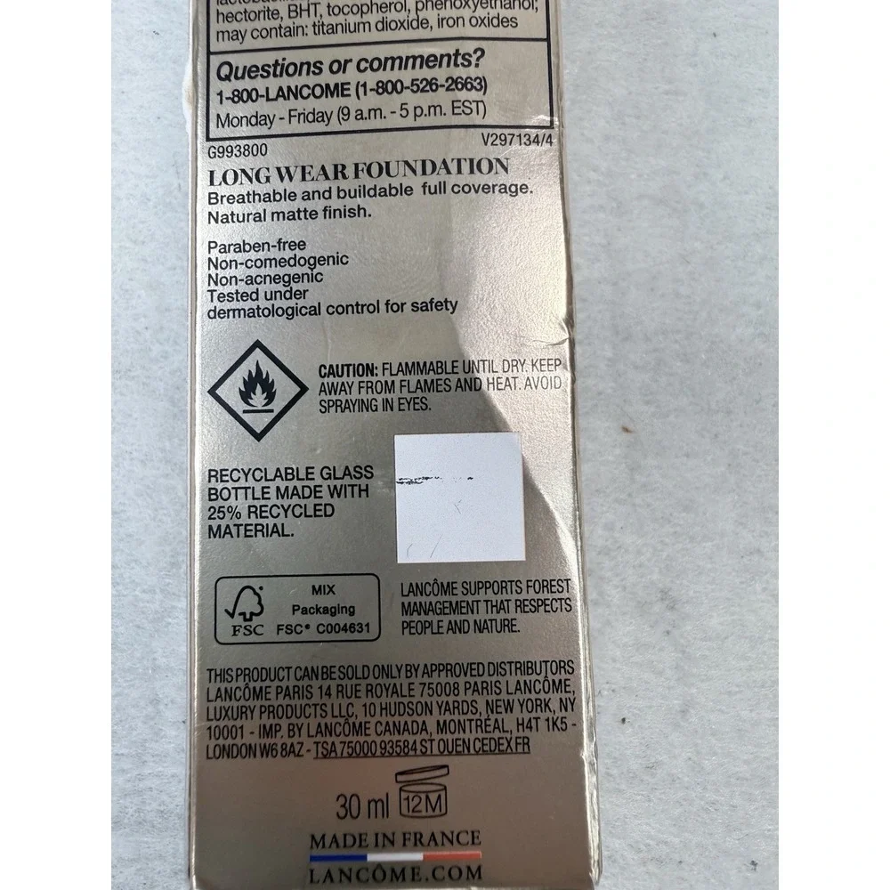 Lancôme Teint Idole Ultra Wear Foundation 300N Full Coverage Matte SPF 25 30ml